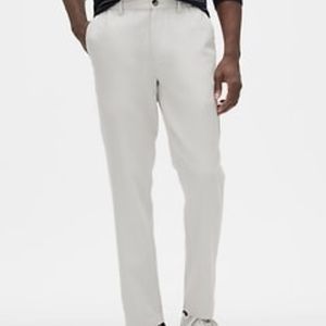 Linen-Blend Mason E-Waist Athletic-Fit Pant